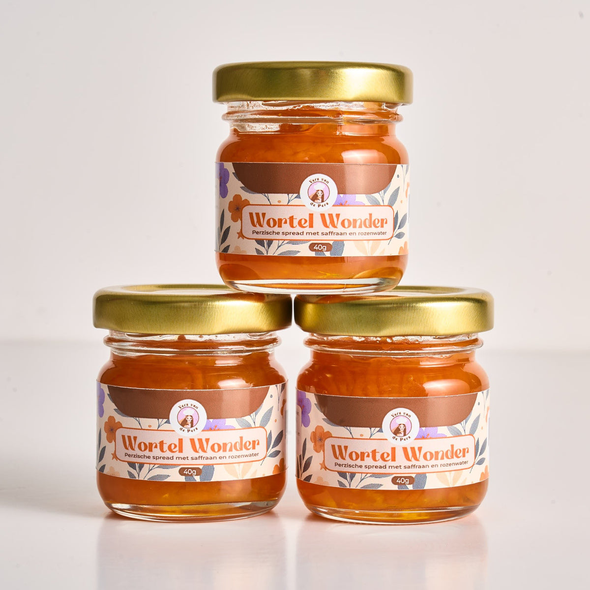 Wortel Wonder mini - Proefpotje Perzische wortelspread met saffraan en rozenwater - Vers van de Pers Food